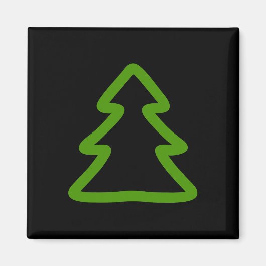 Einfache Weihnachtsbaum Magnet (Vorne)