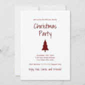 Einfache Weihnachtsbaum Moderne Feier Einladung (Vorderseite)