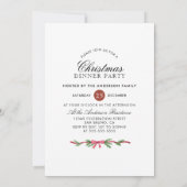 Einfache Weihnachtsbaum | Party zum Abendessen Einladung (Rückseite)