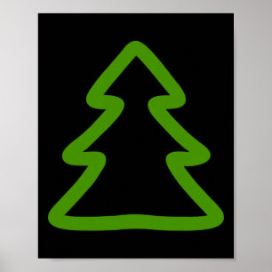 Einfache Weihnachtsbaum Poster