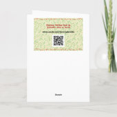 Einfache Weihnachtsbaum Retro Kunstkarte Karte (Rückseite)