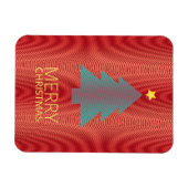 Einfache Weihnachtsbaum Rot und Grüne Streifen tri Magnet (Horizontal)