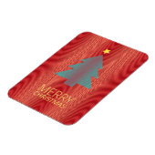 Einfache Weihnachtsbaum Rot und Grüne Streifen tri Magnet (Linke Seite)