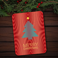Einfache Weihnachtsbaum Rot und Grüne Streifen tri