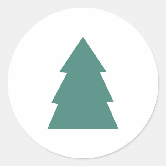 Einfache Weihnachtsbaum Runder Aufkleber (Vorderseite)