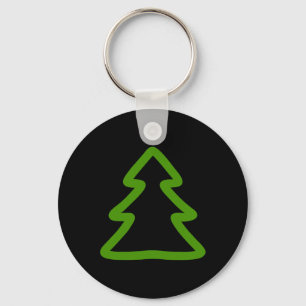 Einfache Weihnachtsbaum Schlüsselanhänger