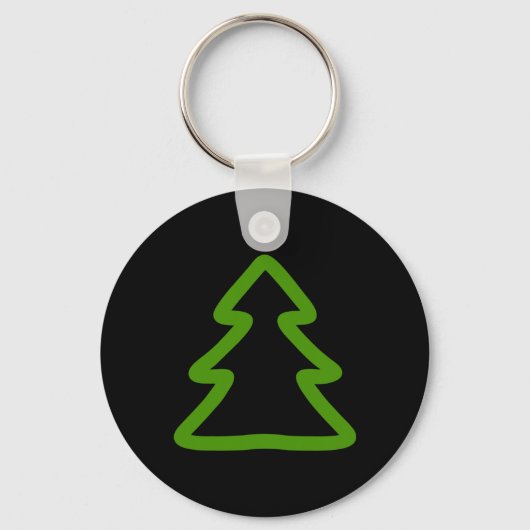 Einfache Weihnachtsbaum Schlüsselanhänger (Vorderseite)