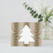 Einfache Weihnachtsbaum Schwarz & Weiß Streifen Tr Postkarte (Stehend Vorderseite)