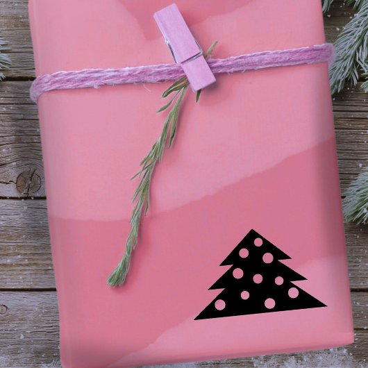Einfache Weihnachtsbaumdekoration Gummistempel