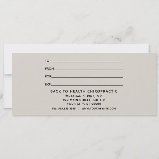 Einfache Weihnachtsbaumen Weihnachtsgeschenkgutsch (Rückseite)