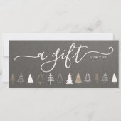 Einfache Weihnachtsbaumen Weihnachtsgeschenkgutsch (Vorderseite)