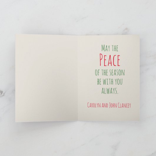 Einfache Weihnachtsbaumkarte Feiertagskarte (Innenseite)