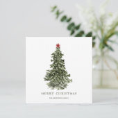 Einfache Weihnachtsbaumkarte für Wasserfarbe Karte (Stehend Vorderseite)