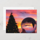 Einfache Weihnachtsbaumreflektion Feiertagspostkarte (Vorne/Hinten)