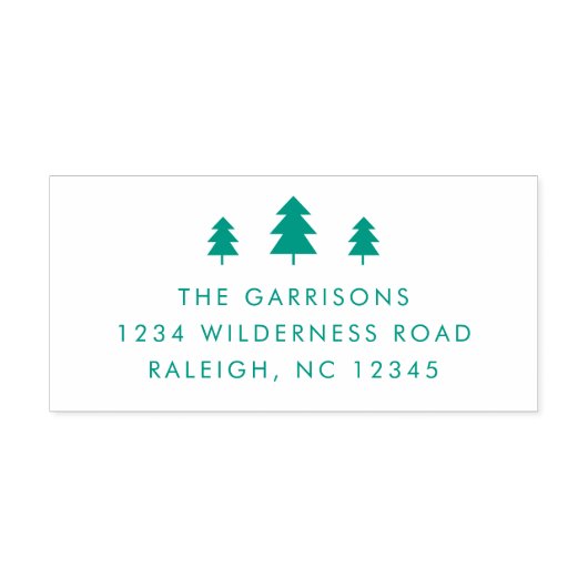 Einfache WeihnachtsbaumRücksendeadresse Permastempel (Design)