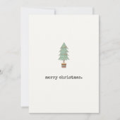 Einfache Weihnachtsbaumschreibmaschine Feiertagskarte (Vorderseite)