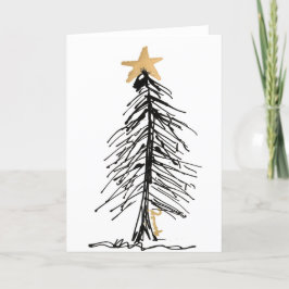 Einfache Weihnachtsblankkarte Dankeskarte