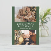 Einfache Weihnachtsbotschaften Feiertagskarte (Stehend Vorderseite)