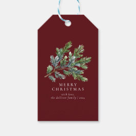 Einfache Weihnachtsfarbe Blüte Geschenkanhänger