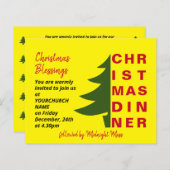 Einfache Weihnachtsfeier Einladung (Vorne/Hinten)