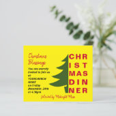 Einfache Weihnachtsfeier Einladung (Stehend Vorderseite)