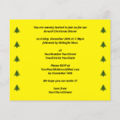 Einfache Weihnachtsfeier Einladung (Rückseite)