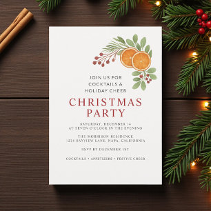 Einfache Weihnachtsfeier-Einladung Feiertagskarte