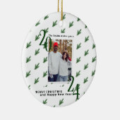 Einfache Weihnachtsfeier Foto Ornament (Rechts)