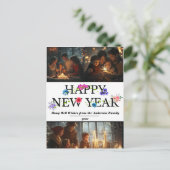 Einfache Weihnachtsfeier Postkarte (Stehend Vorderseite)