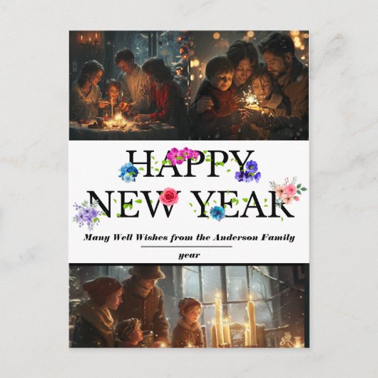 Einfache Weihnachtsfeier Postkarte (Vorderseite)