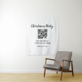 Einfache Weihnachtsfeier-Website-Barcode QR Name h Wandteppich (Beispiel)