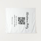 Einfache Weihnachtsfeier-Website-Barcode QR Name h Wandteppich (Vorderseite (Horizontal))