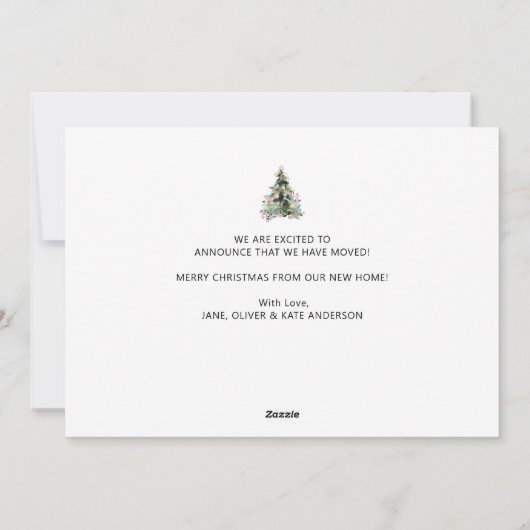 einfache Weihnachtsfeiertage Feiertagskarte (Rückseite)