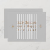 Einfache Weihnachtsfeiertage Grau Weiße Karte (Vorne/Hinten)