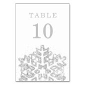 Einfache Weihnachtsfeiertage Silver Tischnummer (Rückseite)