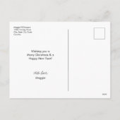 Einfache Weihnachtsferien Feiertagspostkarte (Rückseite)