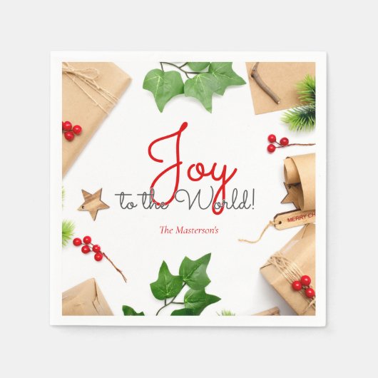 Einfache Weihnachtsfreude für den Weltkranz Serviette (Vorderseite)