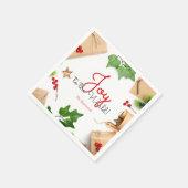 Einfache Weihnachtsfreude für den Weltkranz Serviette (Ecke)