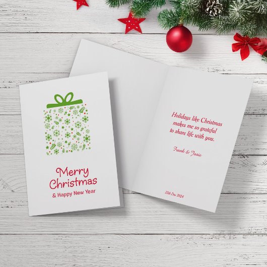 Einfache Weihnachtsgrüße. Feiertagskarte