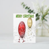 Einfache Weihnachtsgrüße Postkarte (Stehend Vorderseite)