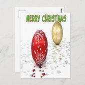Einfache Weihnachtsgrüße Postkarte (Vorne/Hinten)