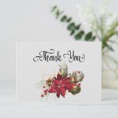 Einfache Weihnachtskarte Dankeskarte (Stehend Vorderseite)