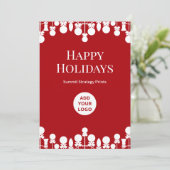 Einfache Weihnachtskarte | Eigener Text Feiertagskarte (Stehend Vorderseite)