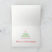 Einfache Weihnachtskarte Feiertagskarte (Innenseite)