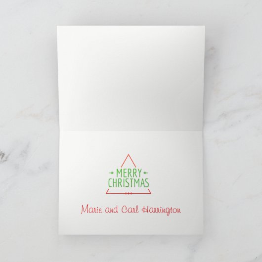 Einfache Weihnachtskarte Feiertagskarte (Innenseite)