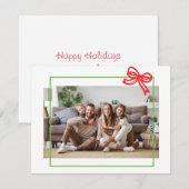 Einfache Weihnachtskarte Feiertagskarte (Vorne/Hinten)
