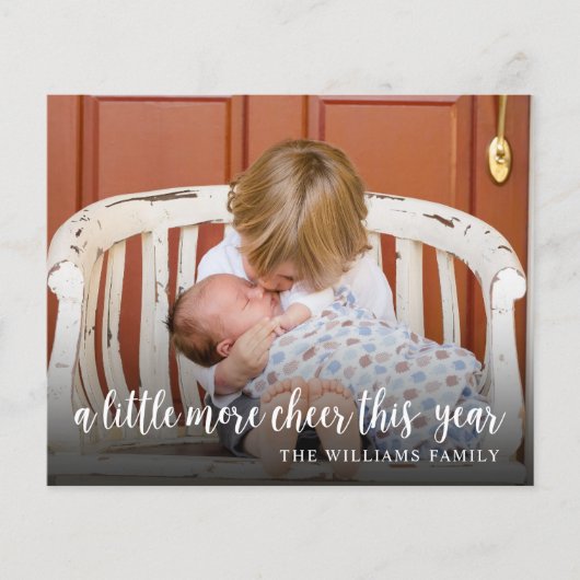 Einfache Weihnachtskarte für das Foto (Vorderseite)