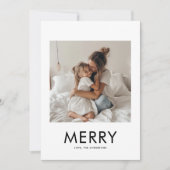 Einfache Weihnachtskarte für das Foto | Eleganter Einladung (Vorderseite)