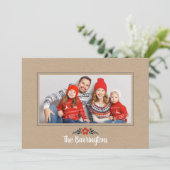 Einfache Weihnachtskarte für das moderne Foto (Stehend Vorderseite)