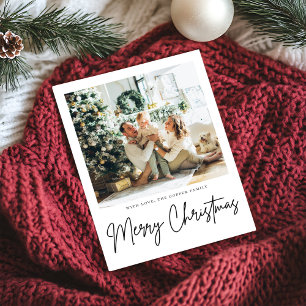 Einfache Weihnachtskarte für das moderne Foto Feiertagskarte